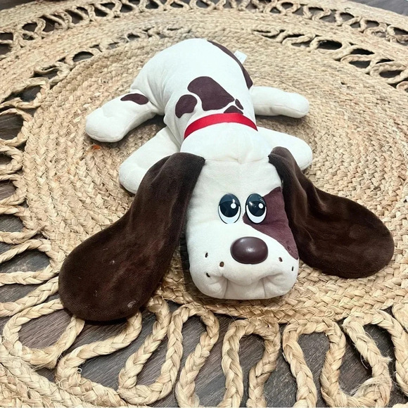 Pound Puppies Plush 17" Hasbro White with Spots with Name Tag Collar Stuffed - Picture 2 of 5